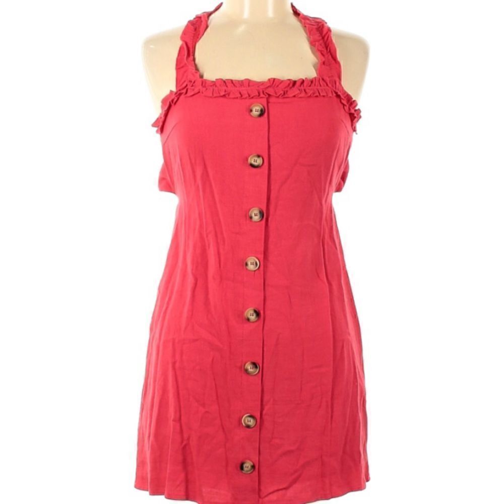 Linen| New! Skylar+Madison| Medium| Open tie Back| Shirt Dress